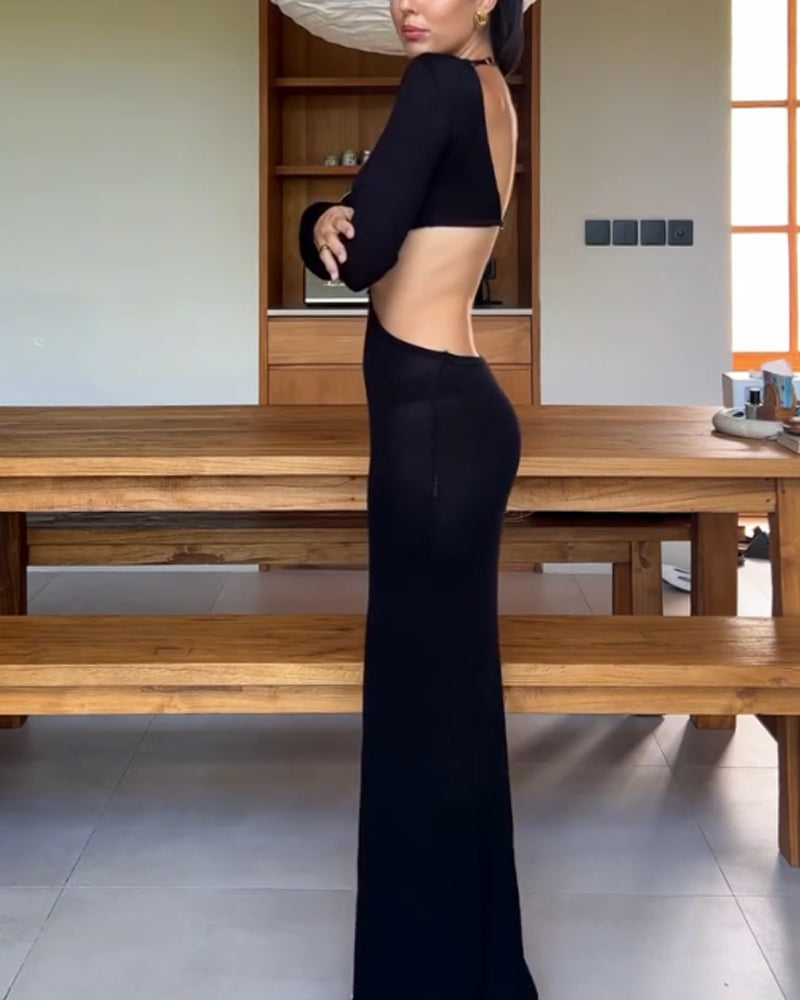 Sexy V-neck Cutout Dress