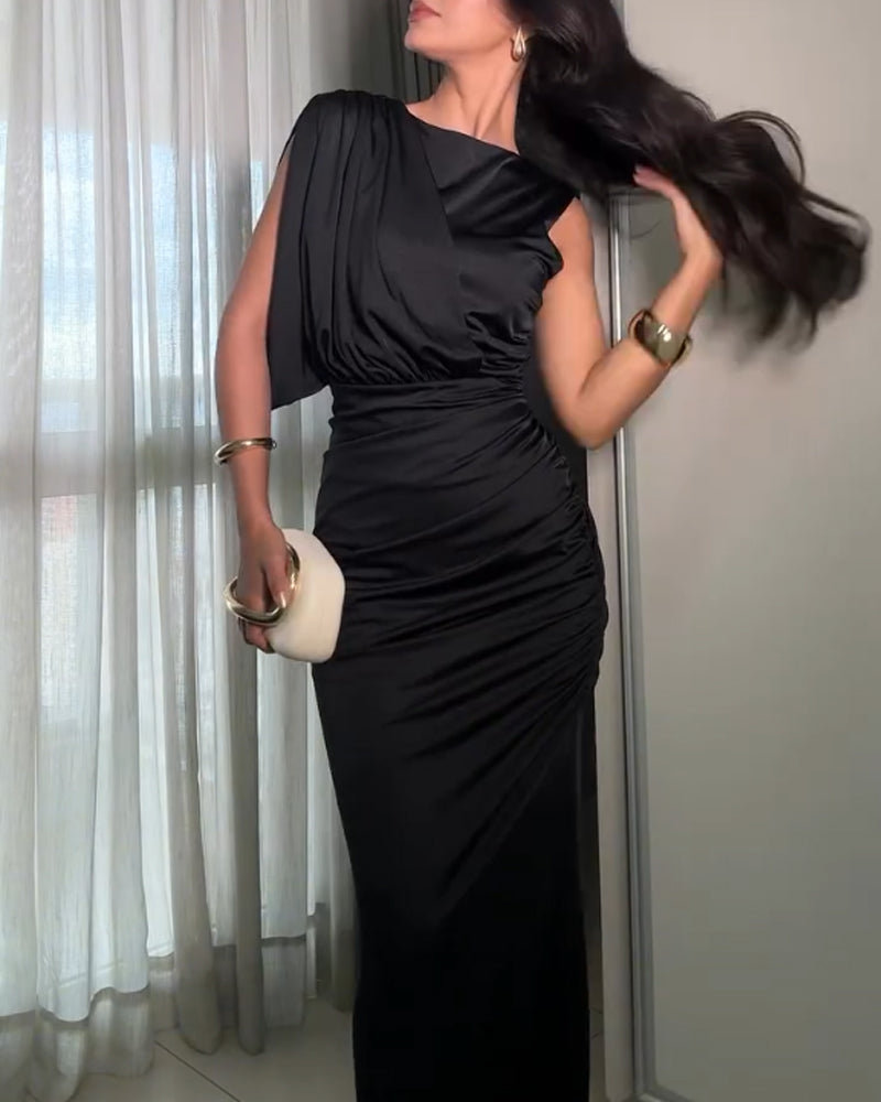 Elegant Irregular Sleeve Dress