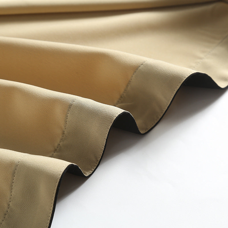 Tie Front Contrast Trim Midi Skirt