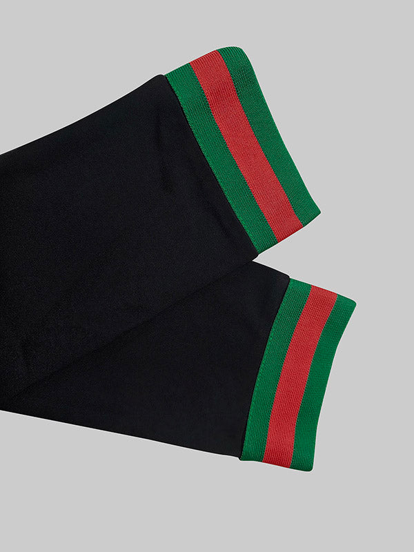 Long Sleeves Striped Deep V-Neck Mini Dresses