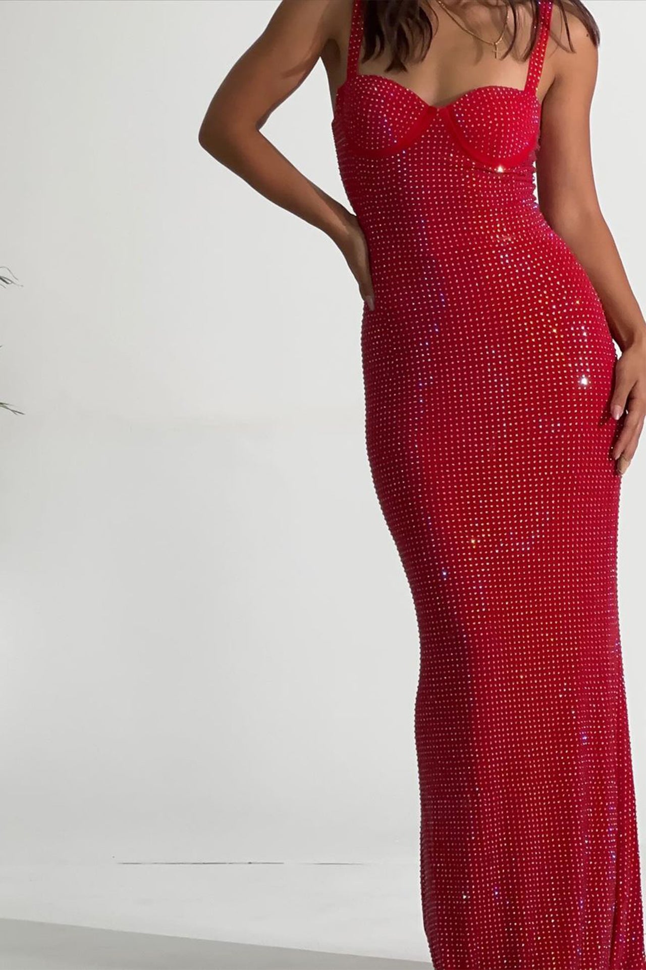 Seturitt Rhinestone Cami Maxi Dress