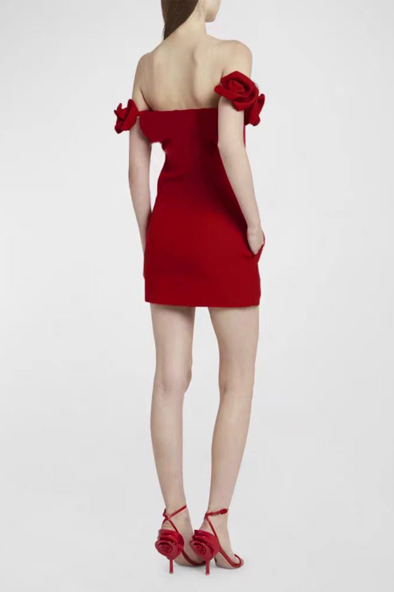 Acacia Red Flower Mini Dress