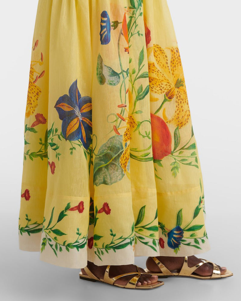 Neck Halter V-Neck Printed Dress