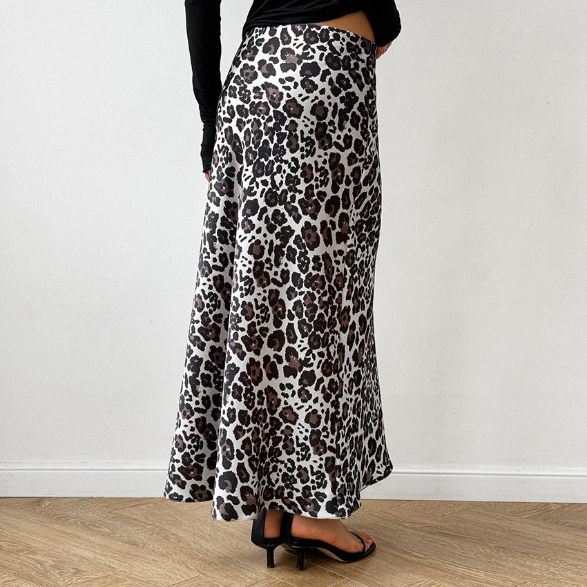 Stylish Leopard Printed Maxi Skirt