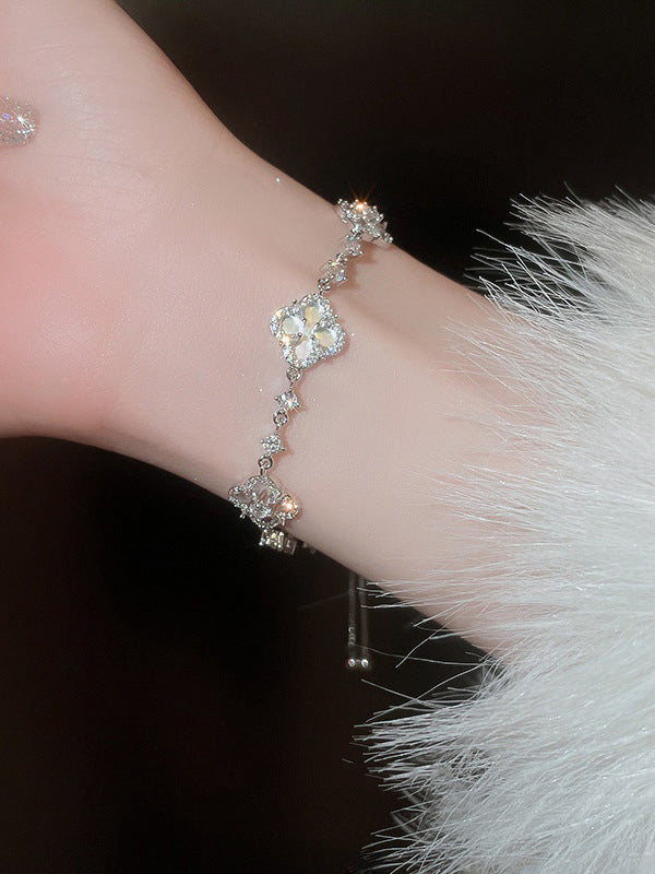 Adjustable Geometric Rhine Stones Shiny Bracelet Accessories