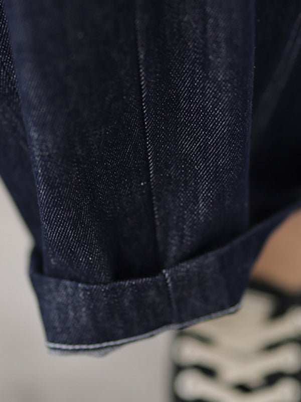 Vintage Loose Elastics Jean Pants Bottoms