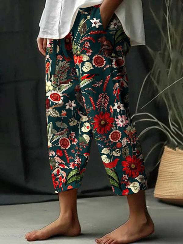 Comfort Loose Printed Trousers