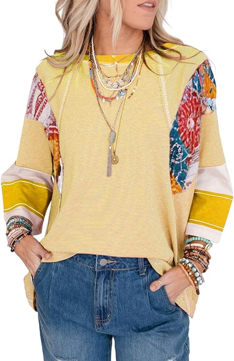 ❤️ Women’s Boho Patchwork Oversized Retro Top (Buy 2 Free Shipping)