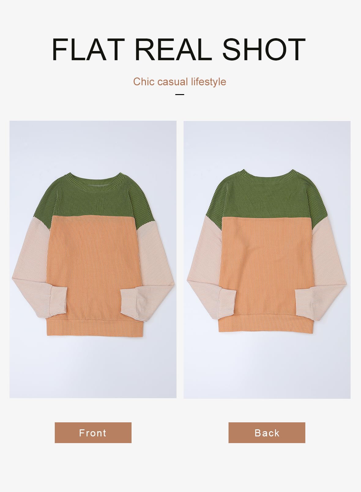 Womens Fashion Long Sleeve Crewneck Knitted Casual Loose Pullover Shirts Tops