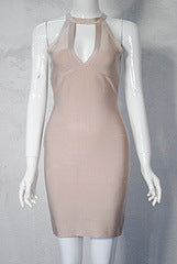Backless Simple Knitting Dress Tight Bandage Dresses