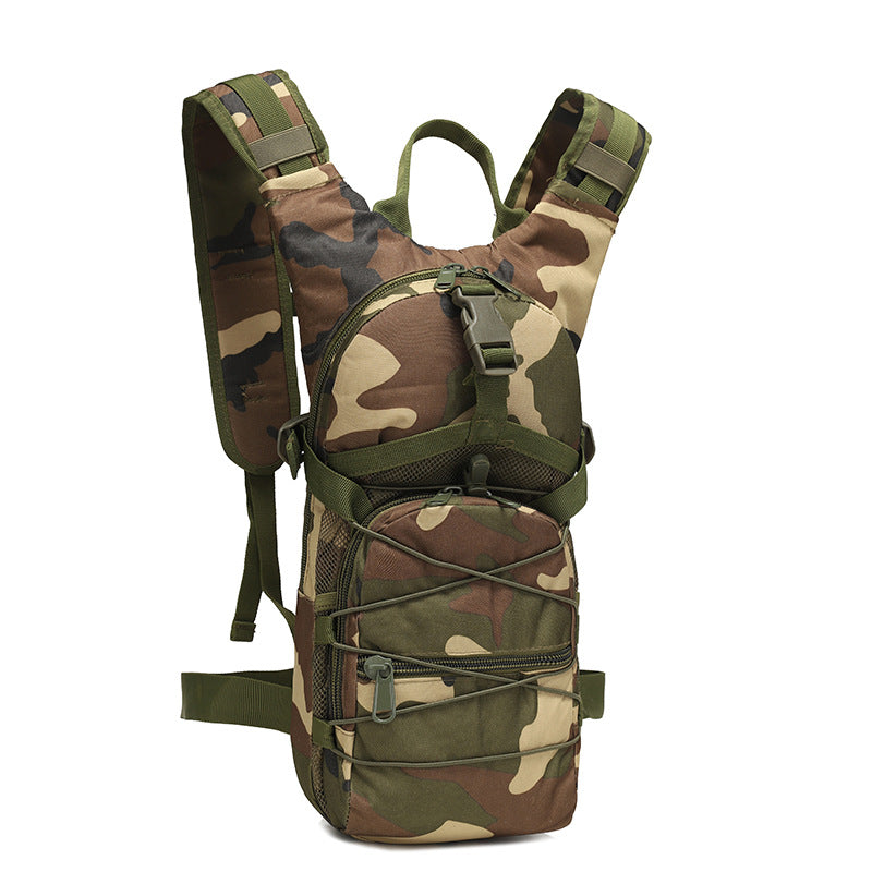 Outdoor cycling bag, camouflage waterproof Oxford cloth small backpack women's bag outdoor portable tactical backpack