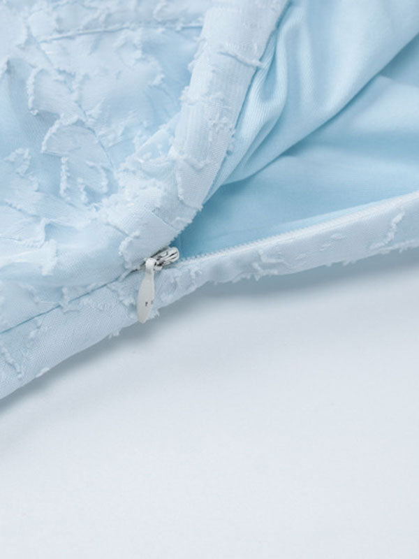 Lace Halter Backless Jacquard Mini Dress