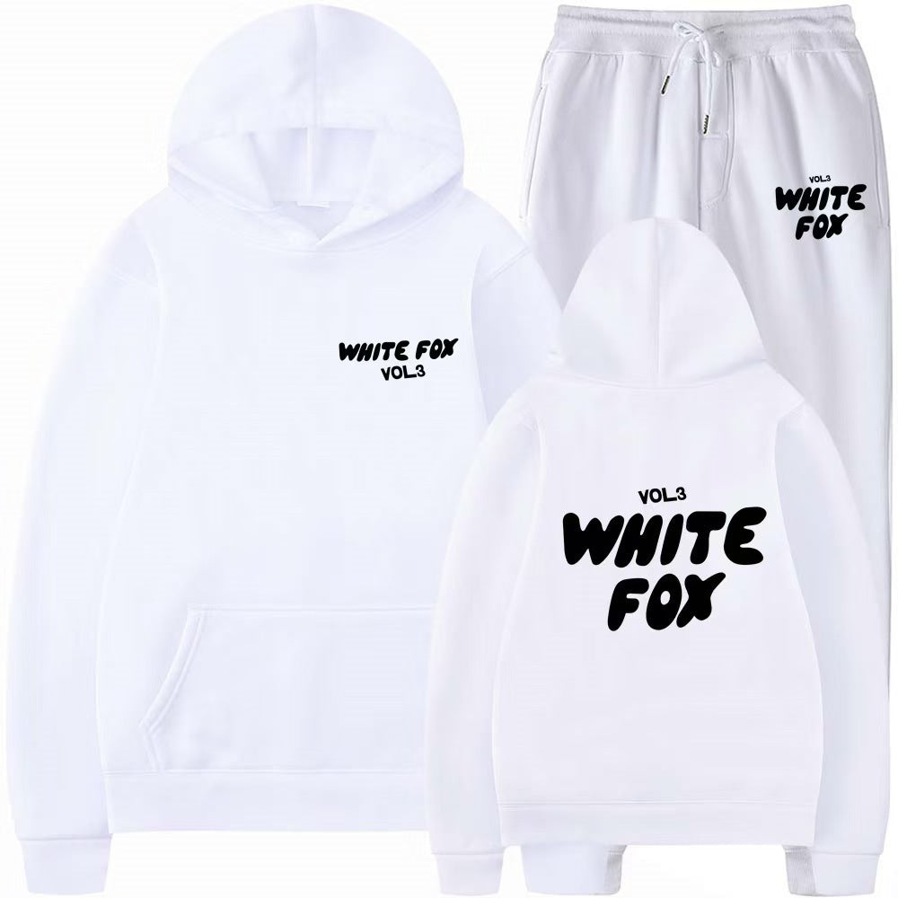 Spring and Autumn new sweater set fashion sports hooded sweater two pieces