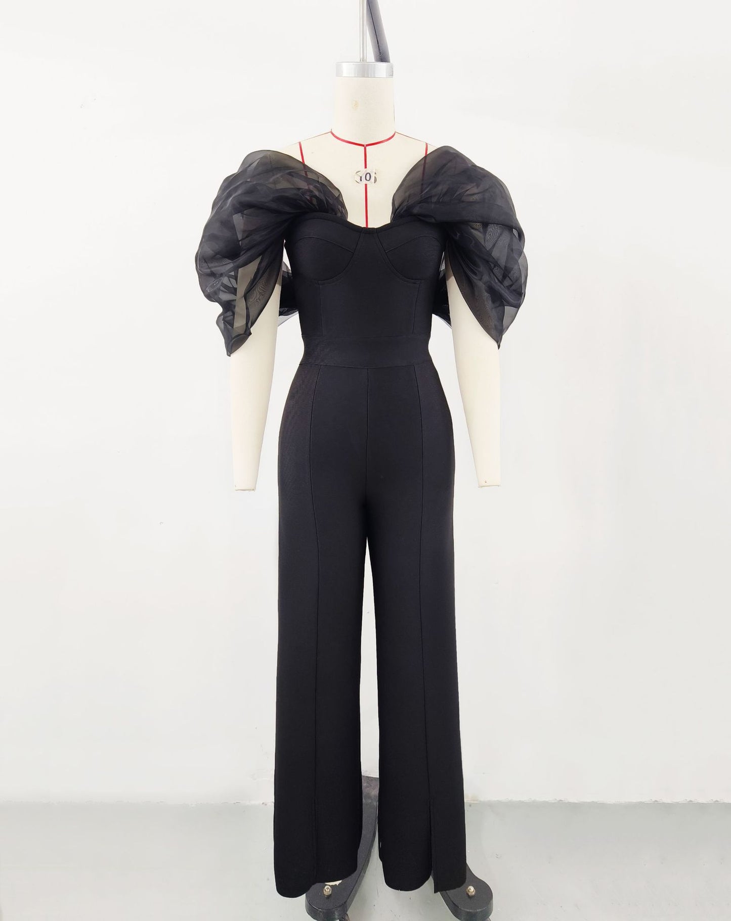 Women's White Off-Shoulder Bandage Jumpsuit