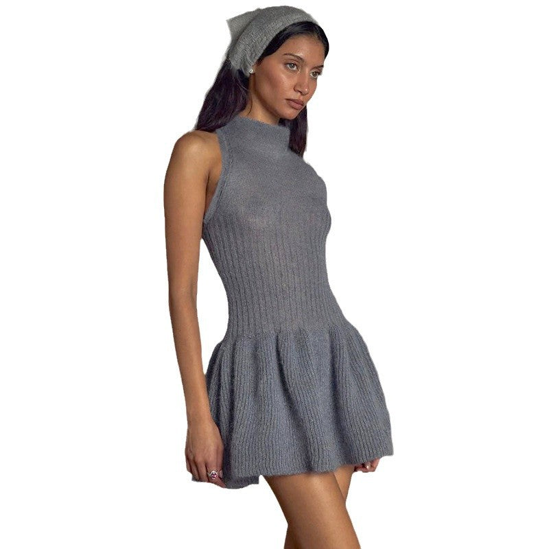 2025 Spring/Summer Sleeveless Wool Dress