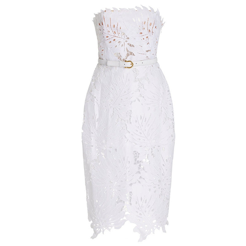 Elegant Sleeveless Slim Backless Sexy Lace Bandage Dress Party