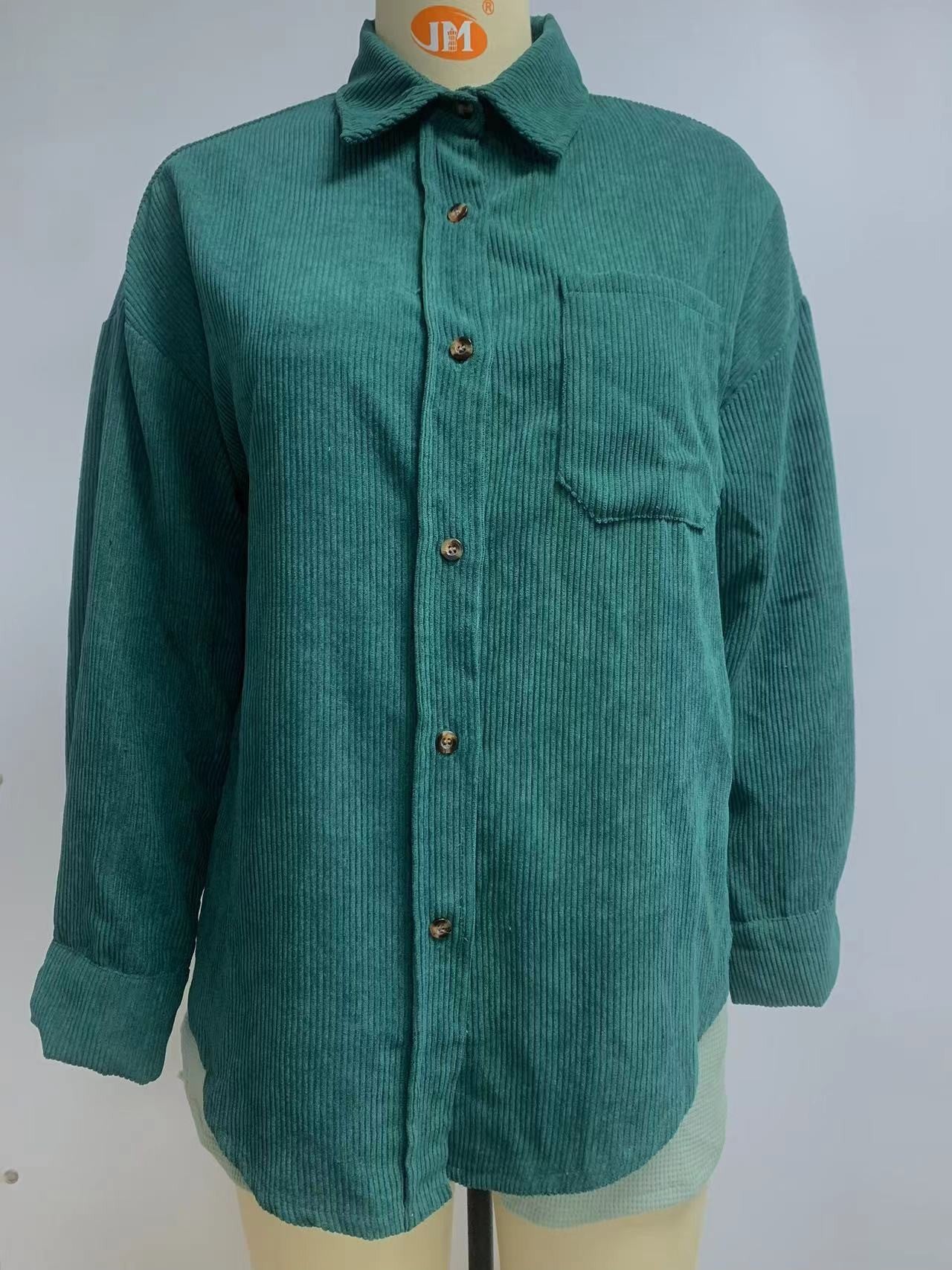 Oversized Casual Corduroy Shirt Women