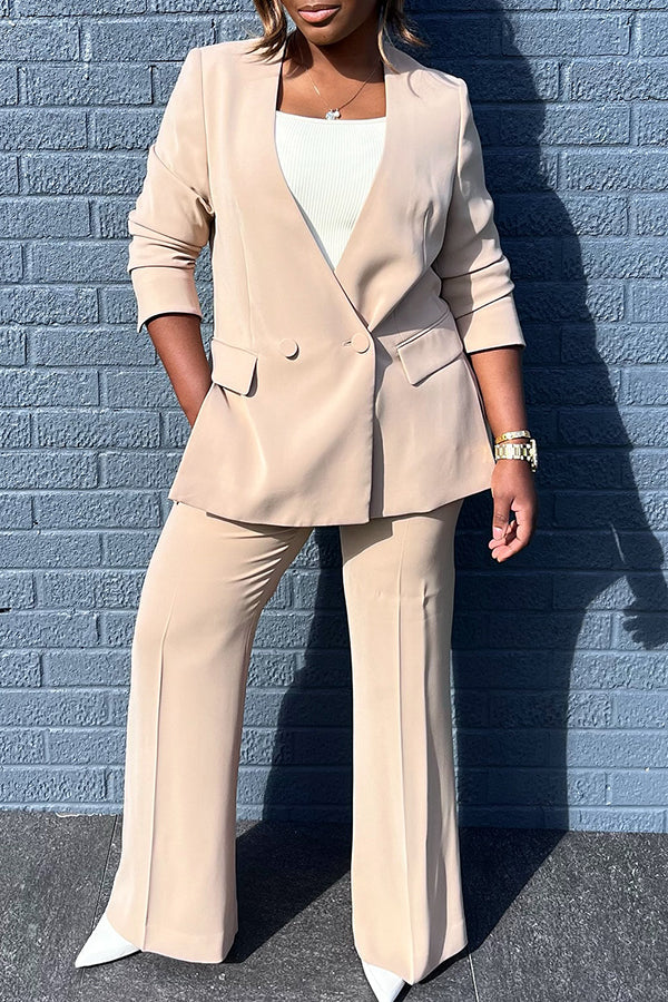 Classic 3/4 Length Sleeve Blazer & Pants Set