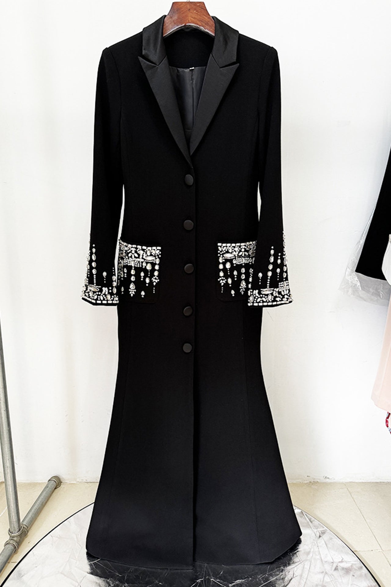 Junita Long Sleeve Blazer Maxi Dress