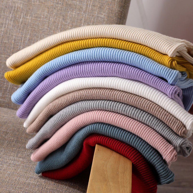 Pure Color half collar sweater autumn and winter women's slim knit bottoming shirt