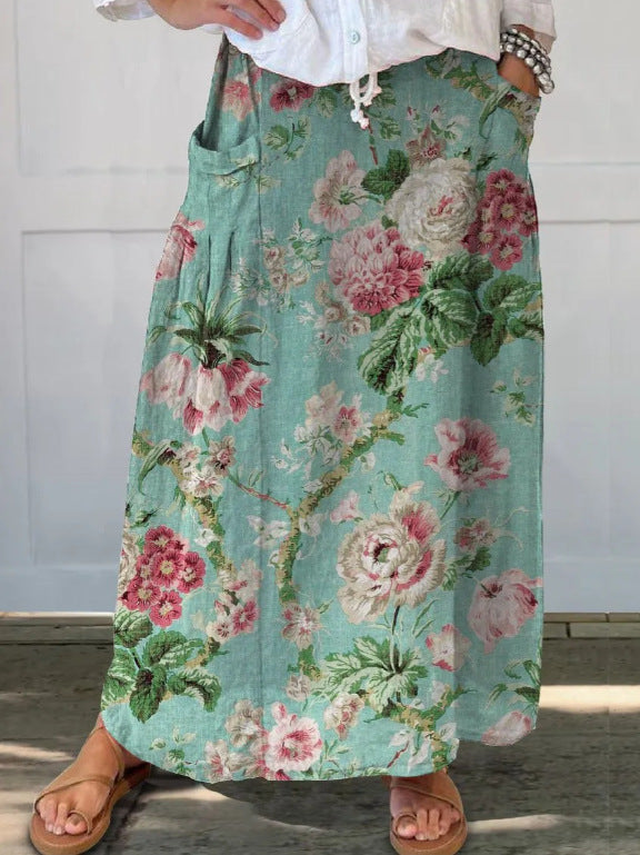Women's Printed Vintage Skirt