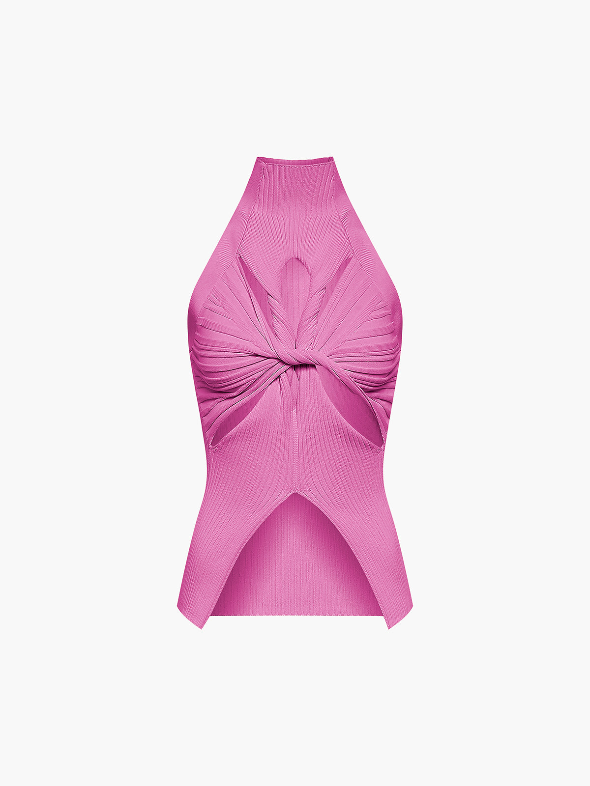 Twist Cutout Mockneck Rib Top