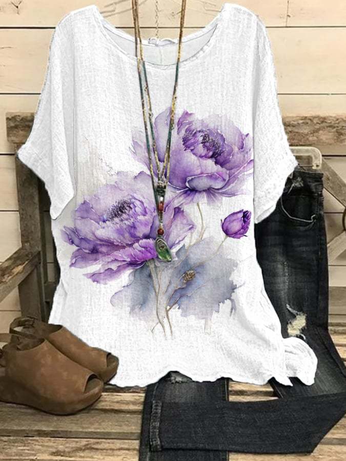 Women's Elegant Printed Loose Shirt