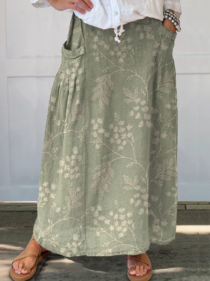 Women's Printed Vintage Skirt