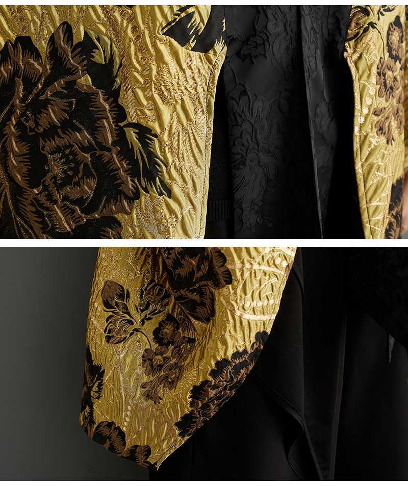 Ethnic Style Floral Jacquard Bat Sleeve Outerwear