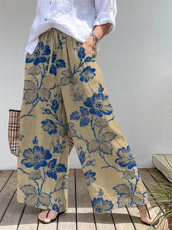 Comfort Loose Printed Trousers