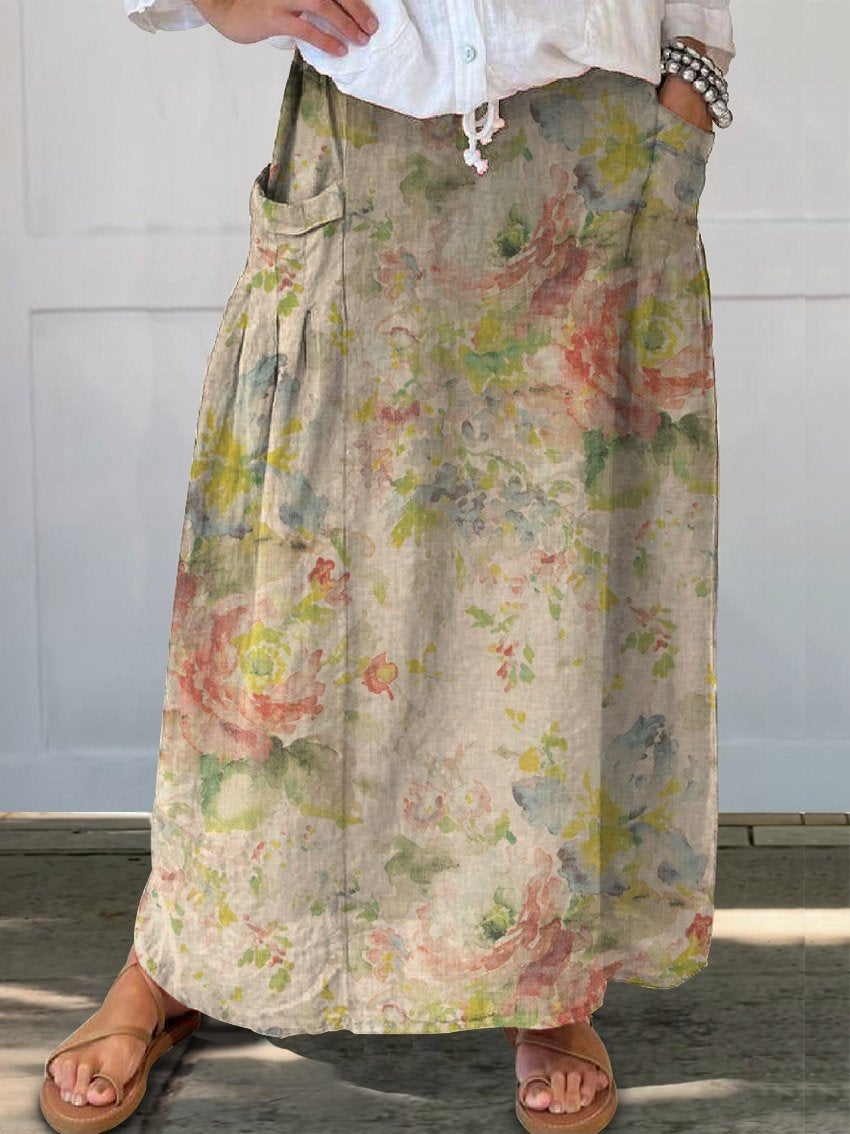 Women's Printed Vintage Skirt