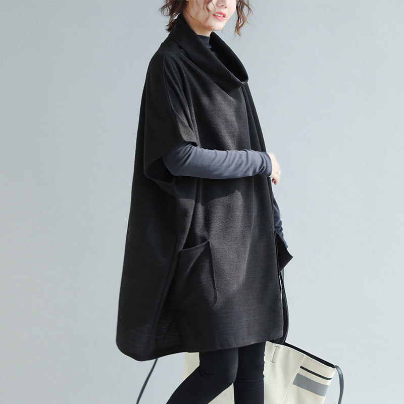 <SALE> Simple Solid Color Bat Sleeve Knitted Sweatershirt