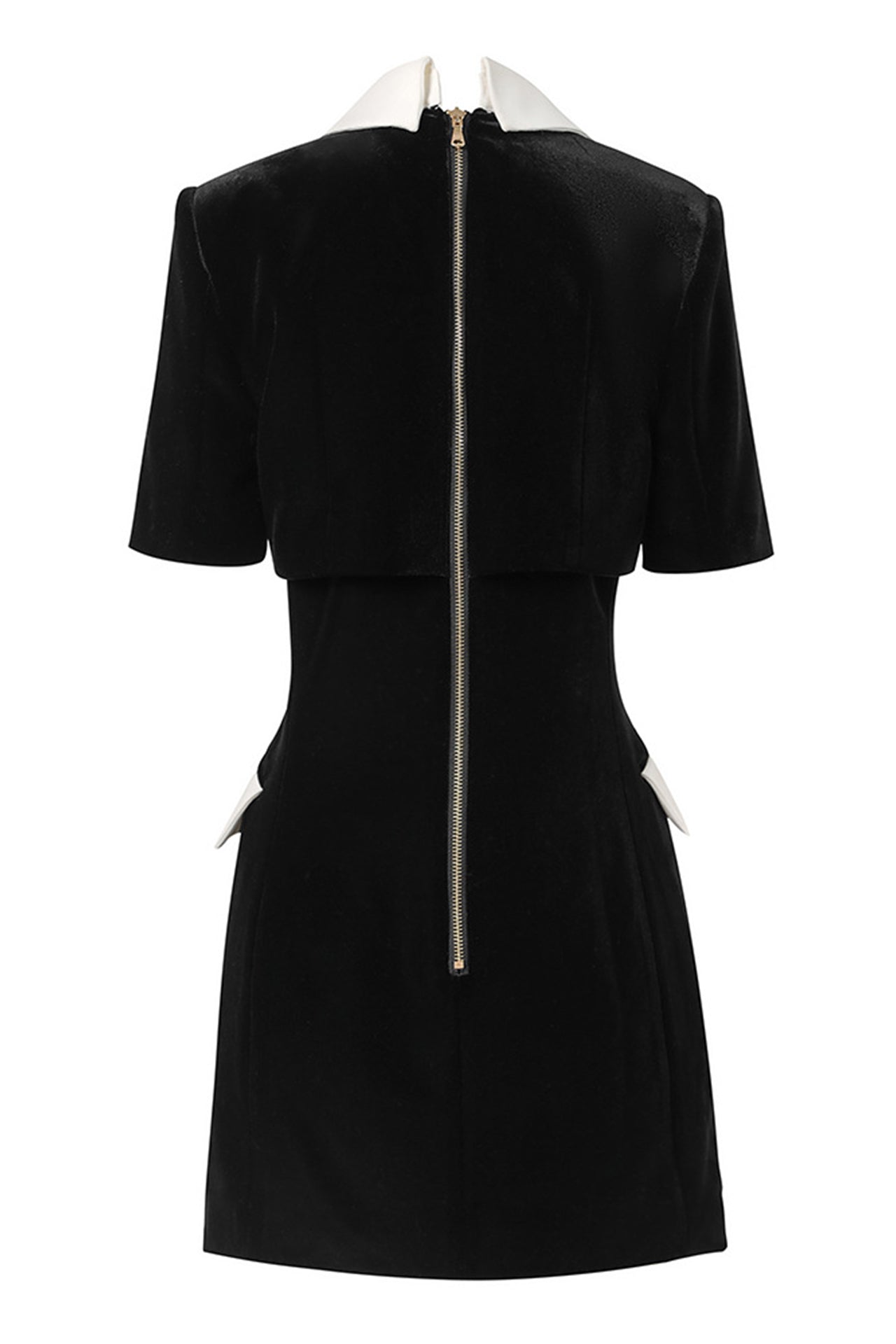 Miranda V-Neck Mini Dress In Black