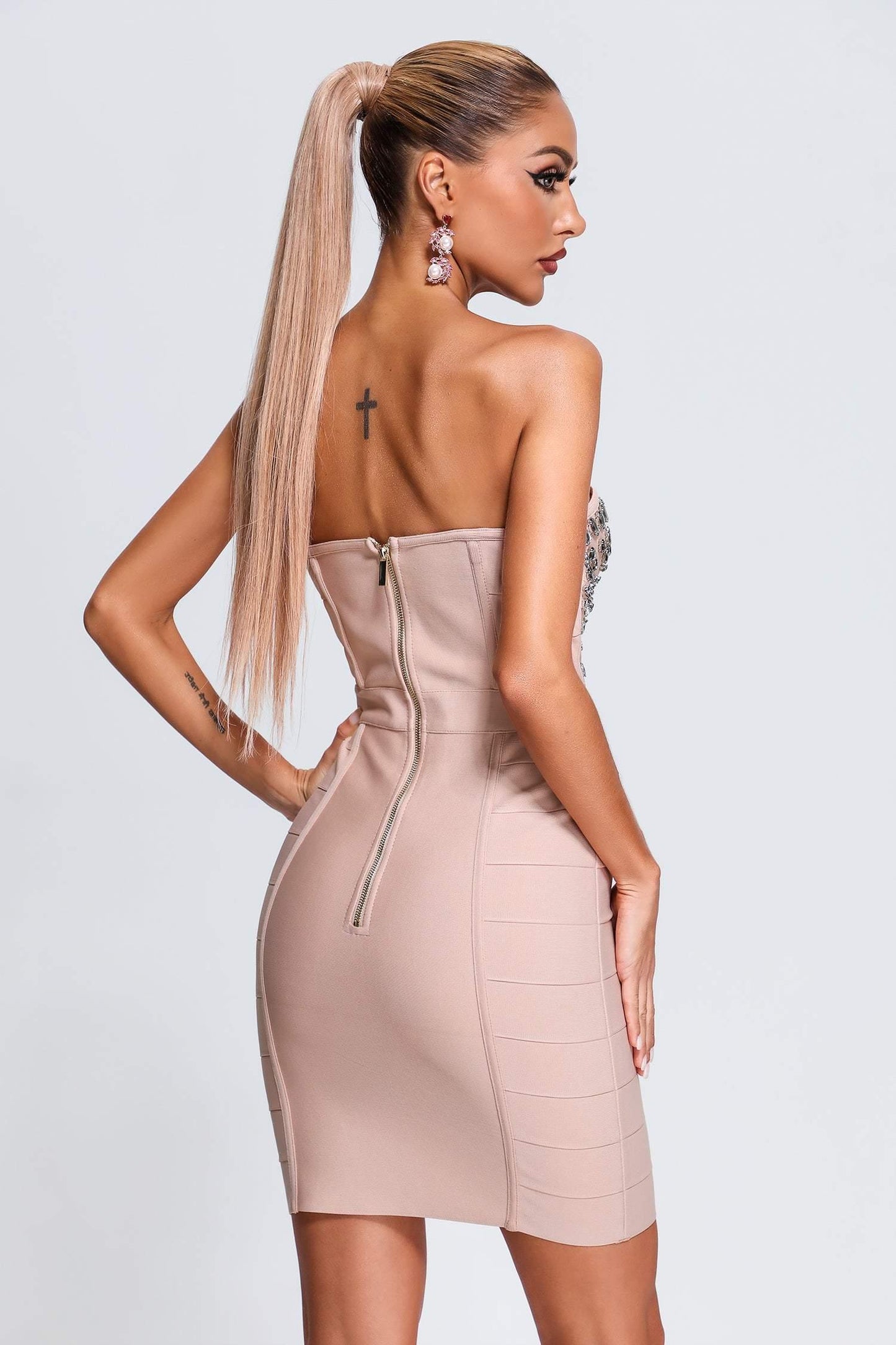 Reagan Diamonate Mini Bandage Dress