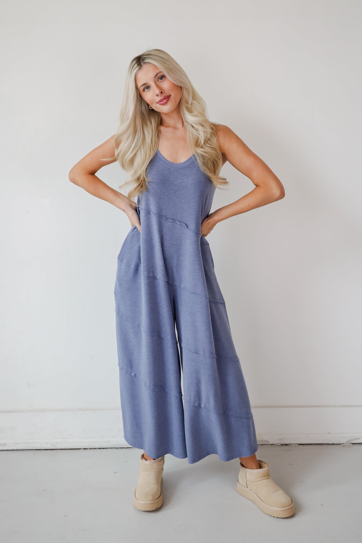 Favorite Impression Denim Wide Leg Jumpsuit