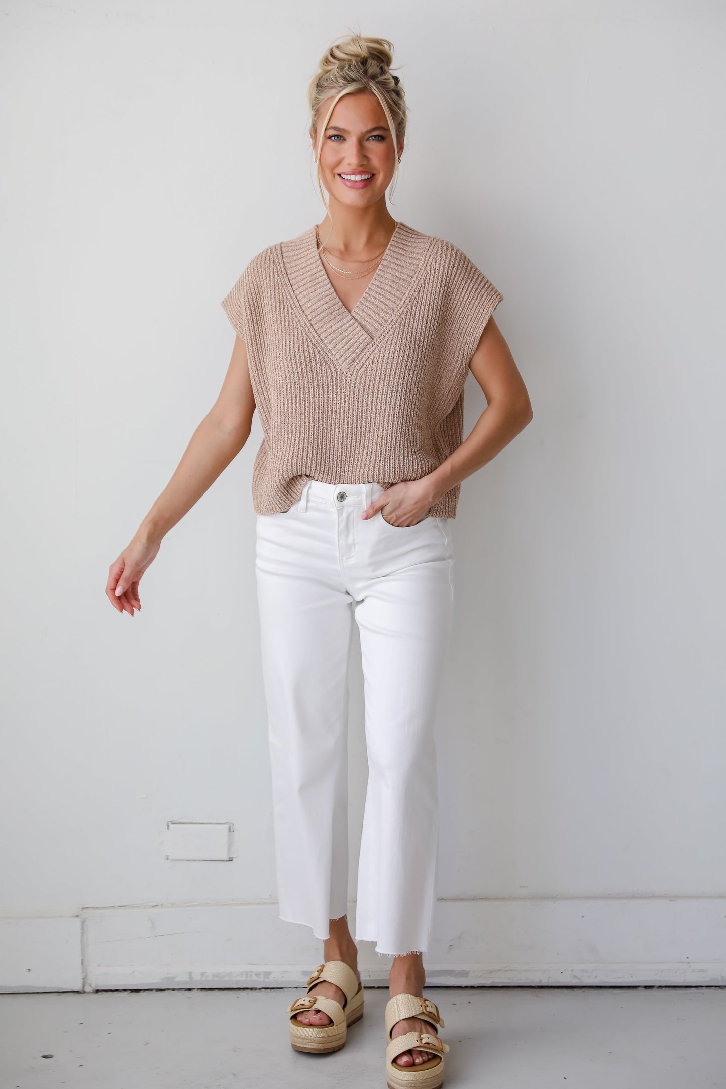 Olivia White Wide Leg Jeans