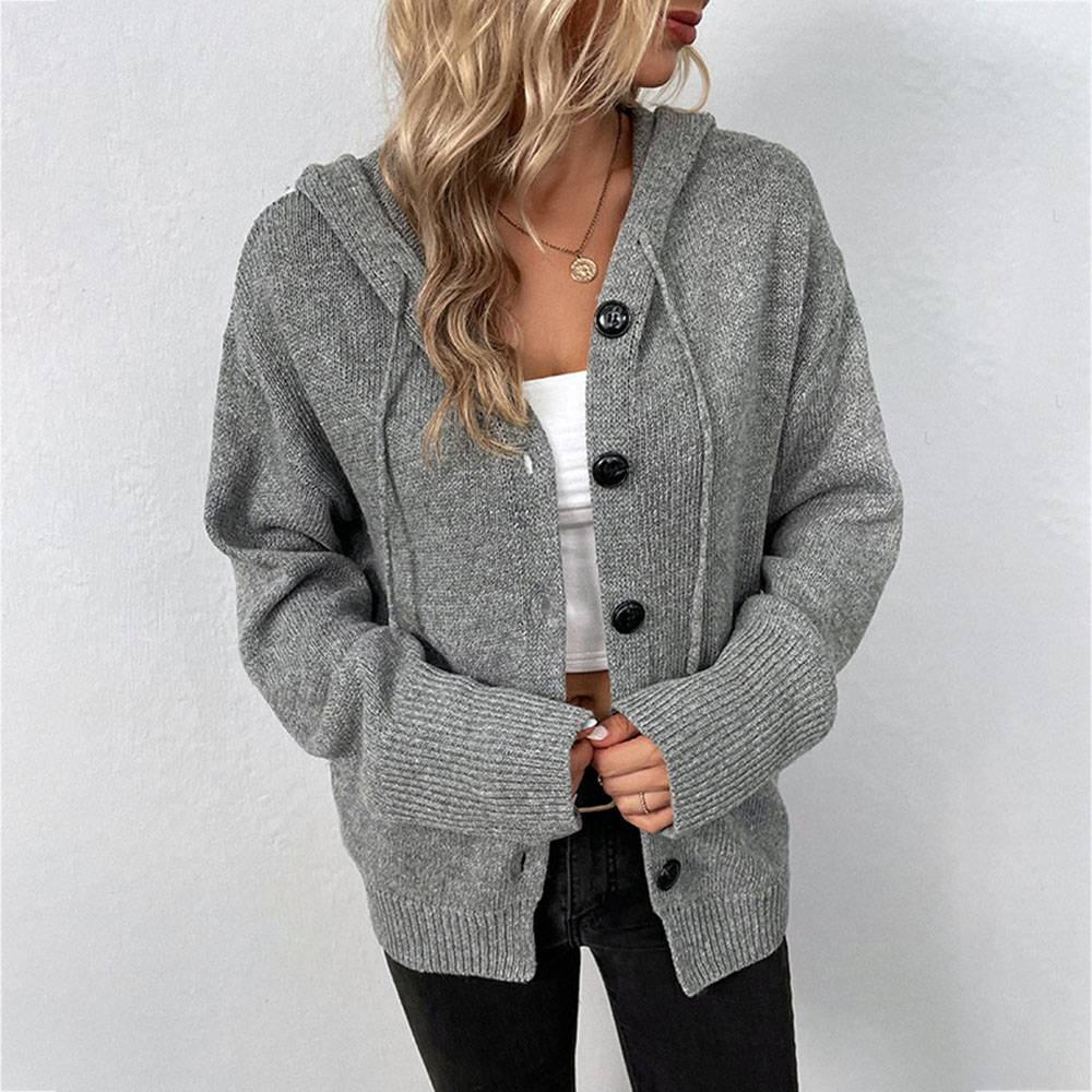 Button Regular Single-Breasted Standard Women's Sweater