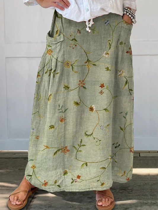Women's Printed Vintage Skirt