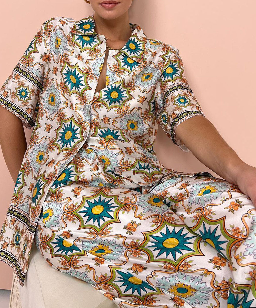 Baroco Style Printing Two-Pieces Set