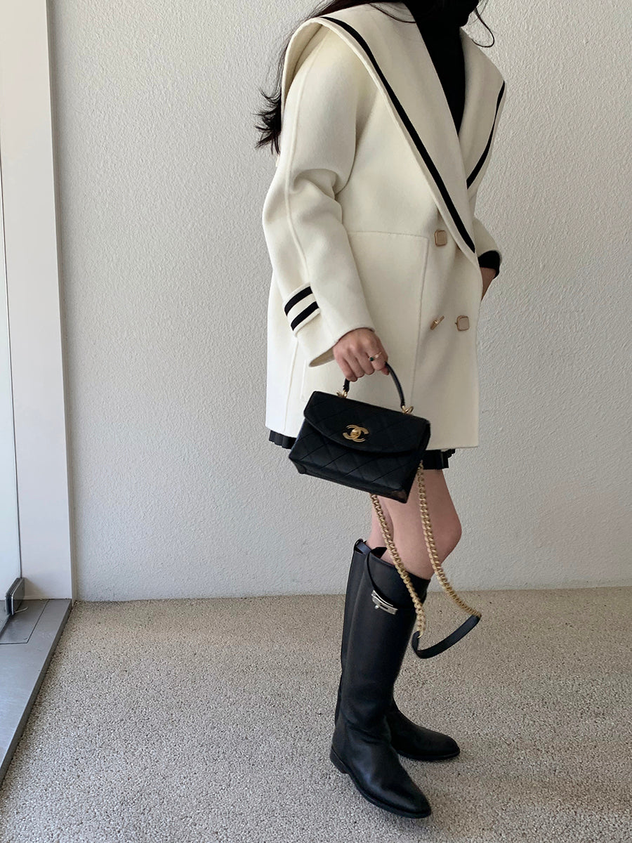 Vintage Faux Cashmere Tweed Button Jacket