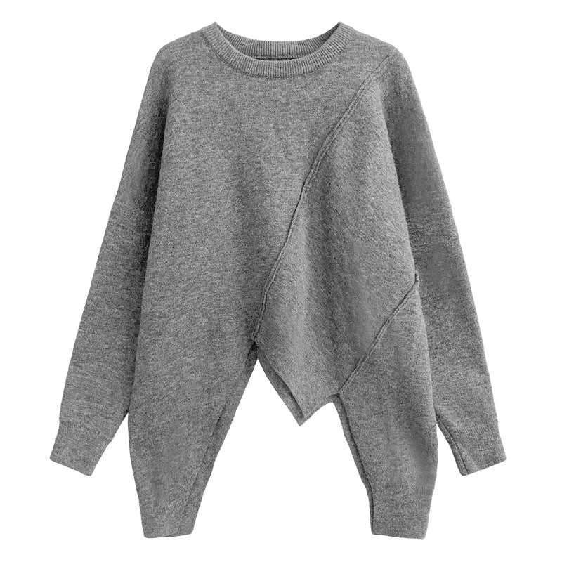 Irregular Knit Long Sleeve Sweater