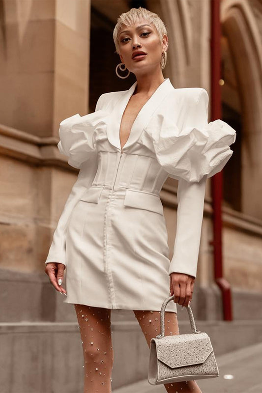 Ariella Deep-V Mini Dress