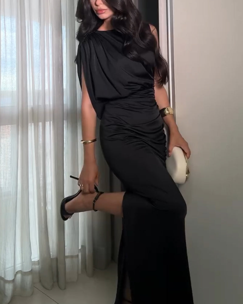 Elegant Irregular Sleeve Dress