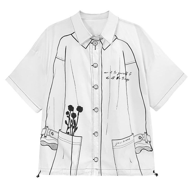 Casual Printed Short Sleeve Shirt