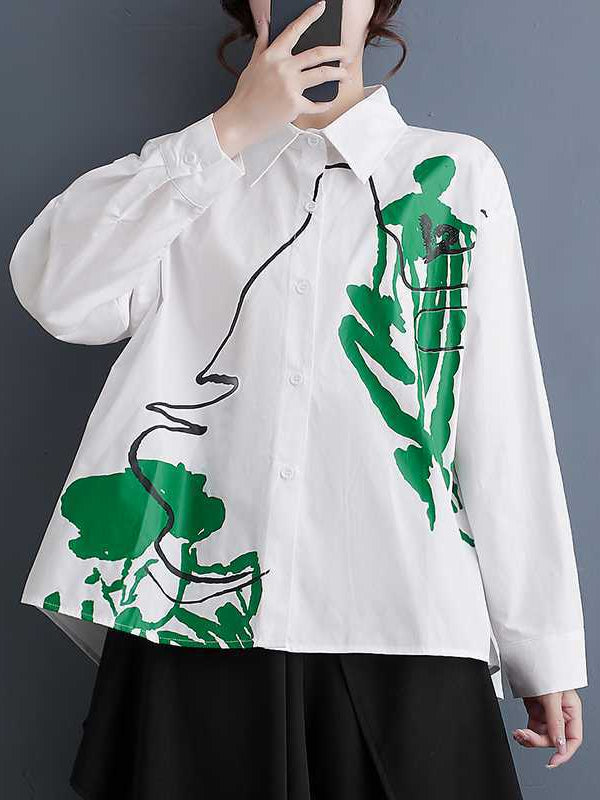 Simple Printed Long Sleeve Shirt