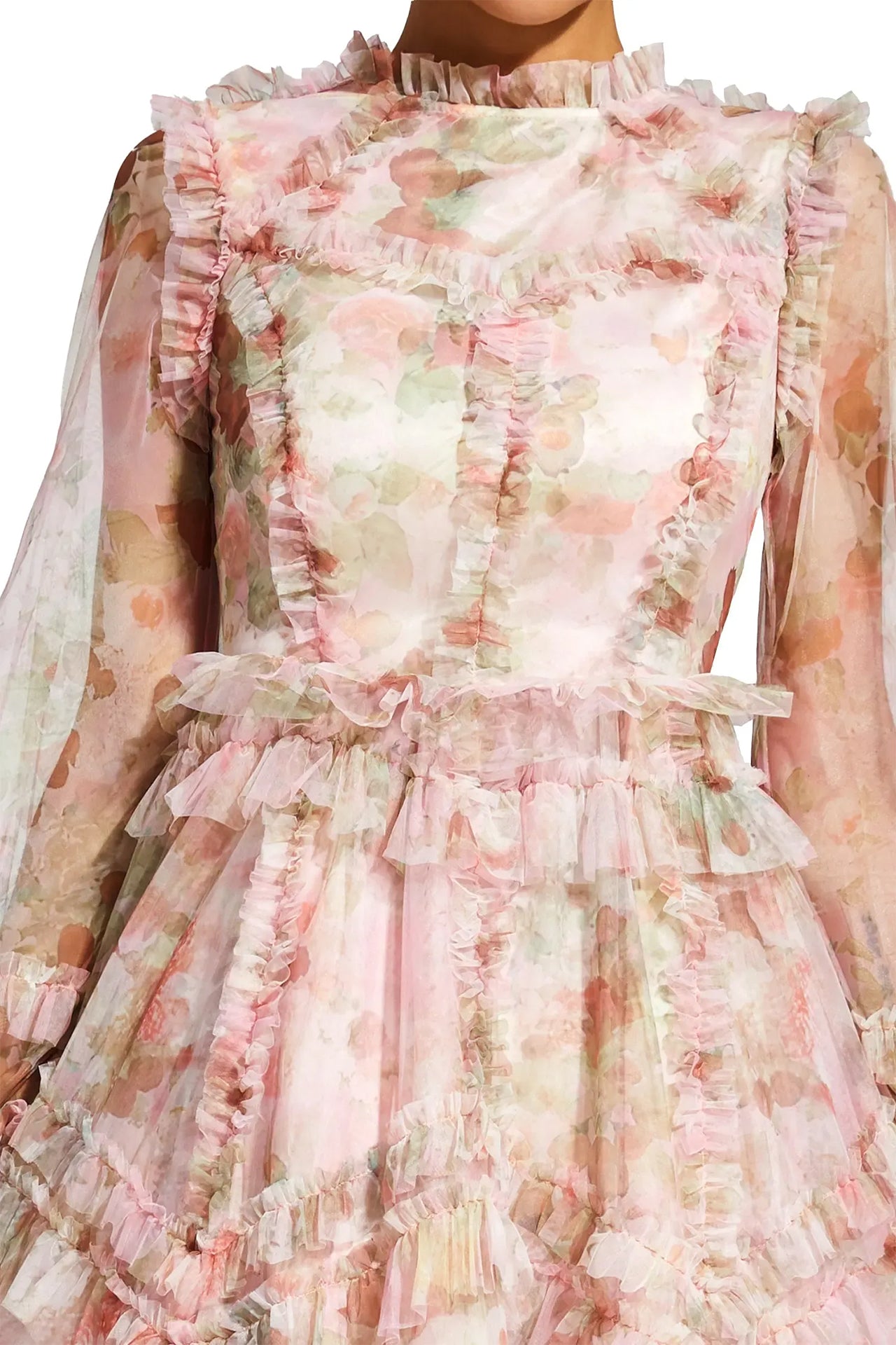 Natalia Floral Mesh Dress