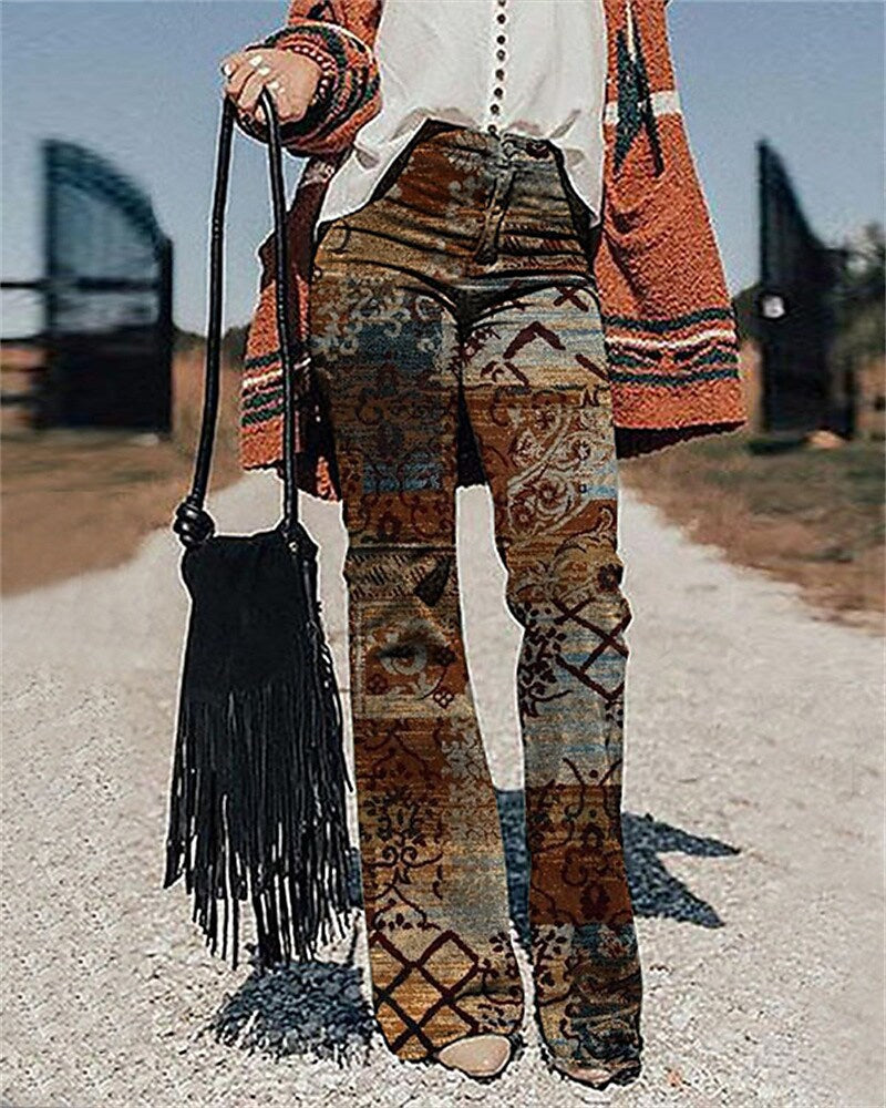 Women's Vintage Pattern Trousers