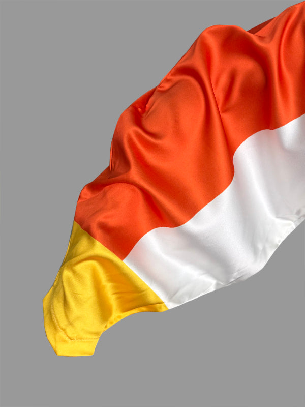 A-Line Long Sleeves Colorful Contrast Color Pockets Tied Waist Round-Neck Maxi Dresses