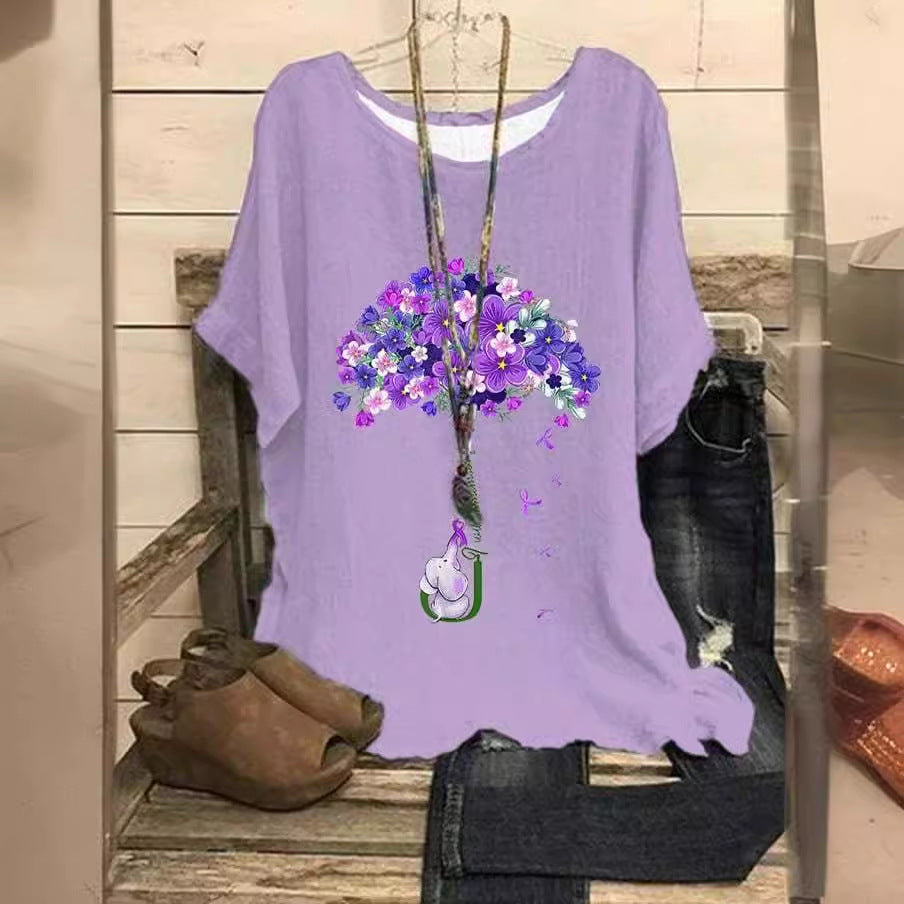 Women's Elegant Printed Loose Shirt
