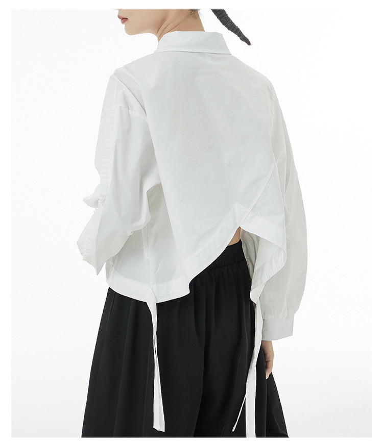 Personalized Solid Color Long Sleeve Lapel Shirt